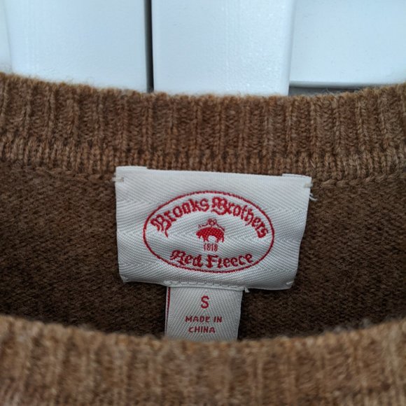 Brooks Brothers Lambswool Camel Crewneck Sweater - Picture 2 of 5